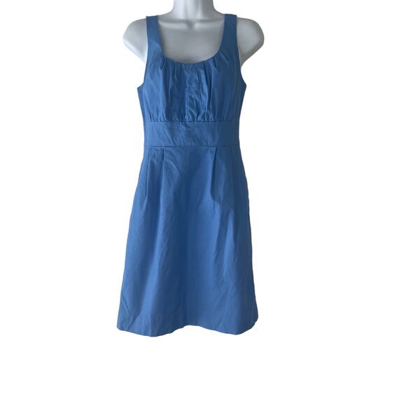 J. Crew Size 6 Small Factory Suiting Blue‎ Midi Dress - Picture 1 of 8